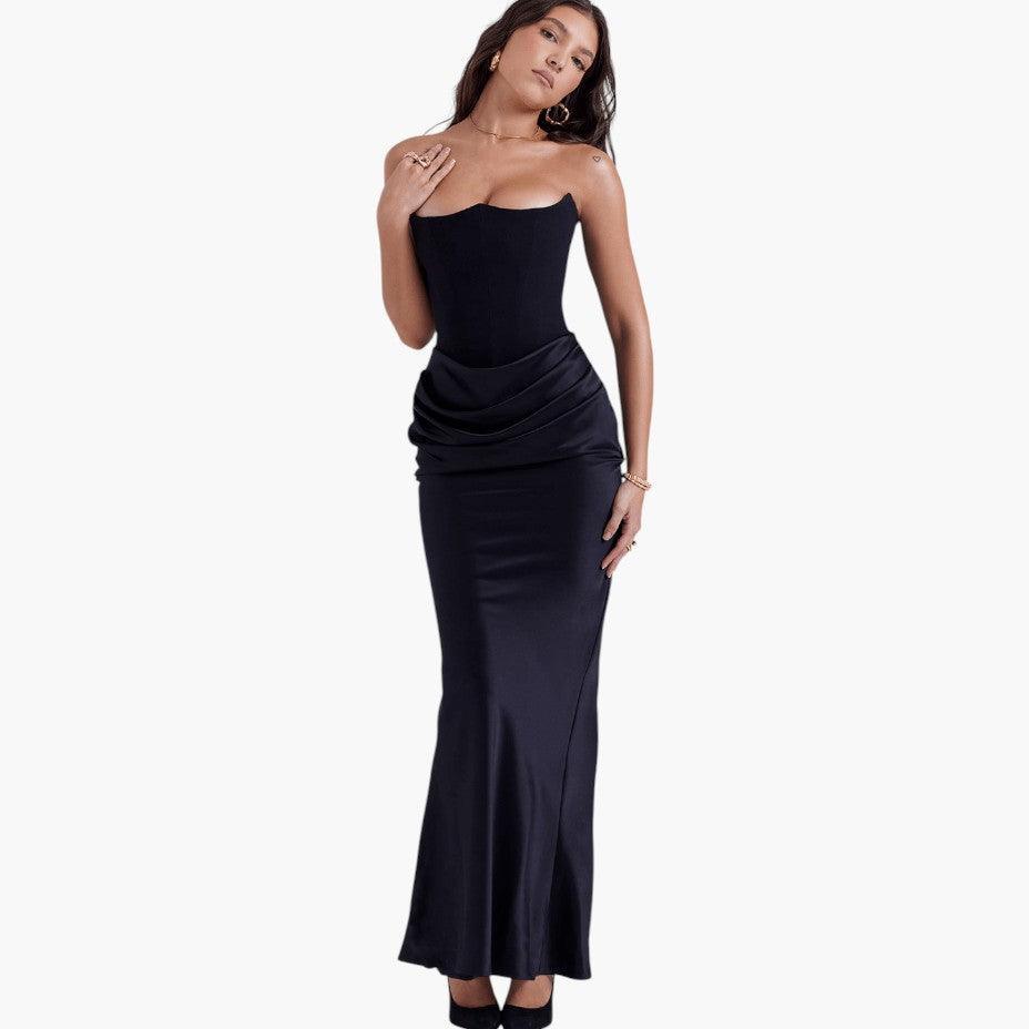 Elegant V-Neck Maxi Dress - Sleeveless Formal for Women