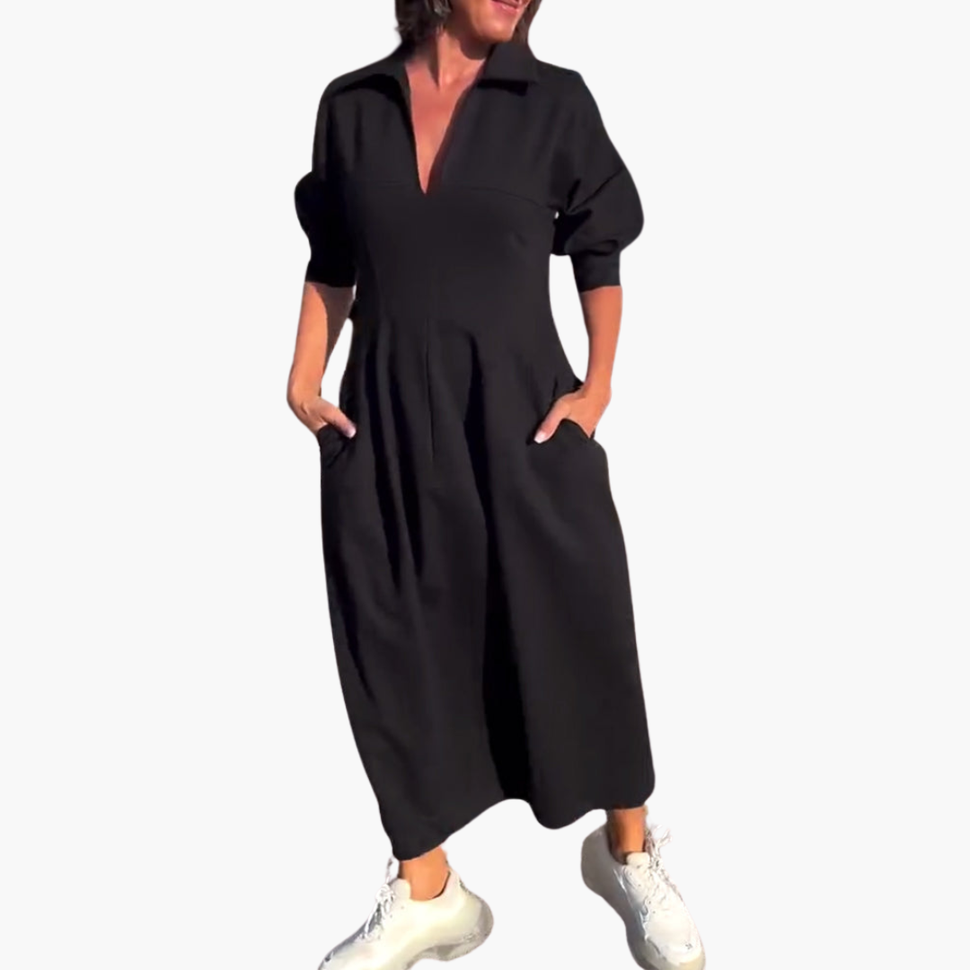 Comfortable Long Dress for Women - Elegant Midi Dress