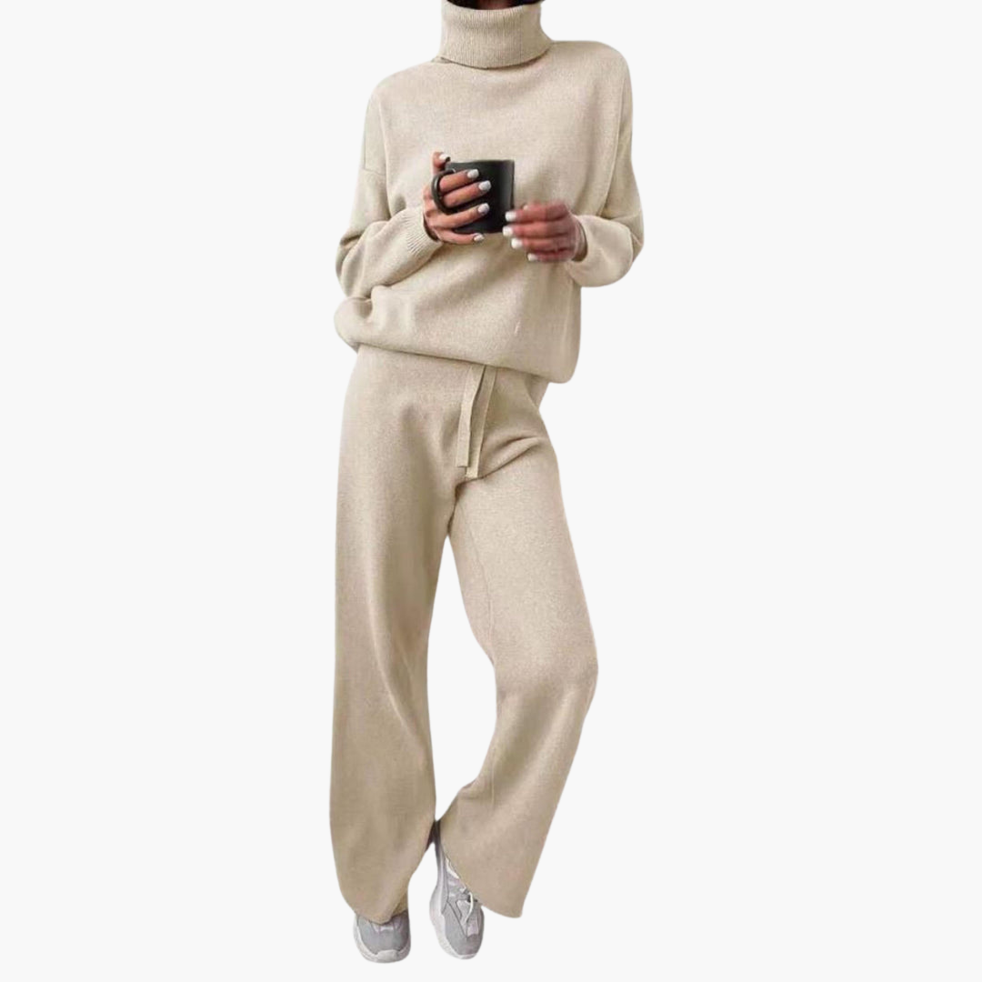 Knitted Lounge Set for Women – Cozy, Wide Leg, Modern Fit