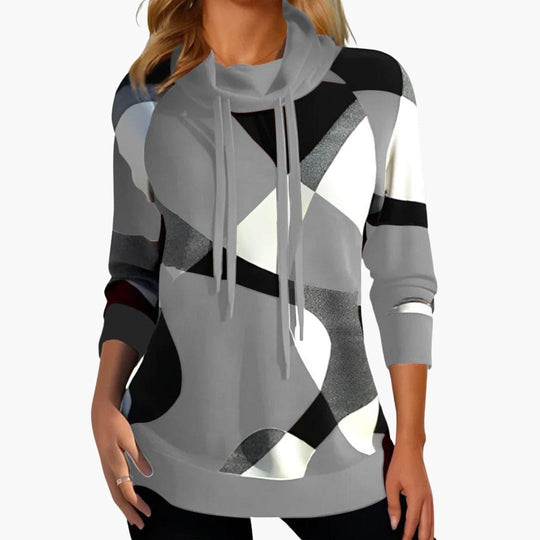 Casual Pullover Hoodie for Women - Trendy Color Block Design - IsabellaMae