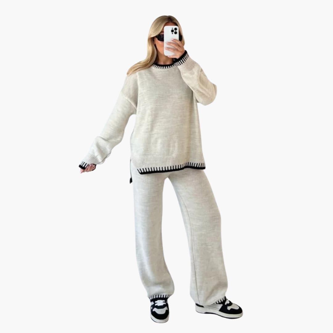 Alyssa | Cozy Knit Two-Piece Lounge - IsabellaMae