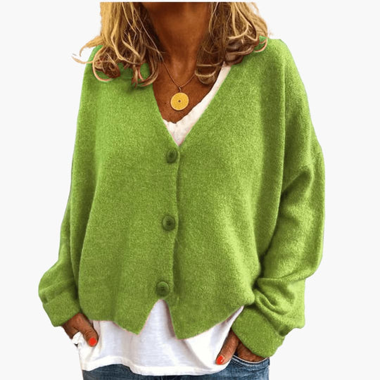 Knitted Button Cardigan for Women - Soft & Cozy Layering Piece