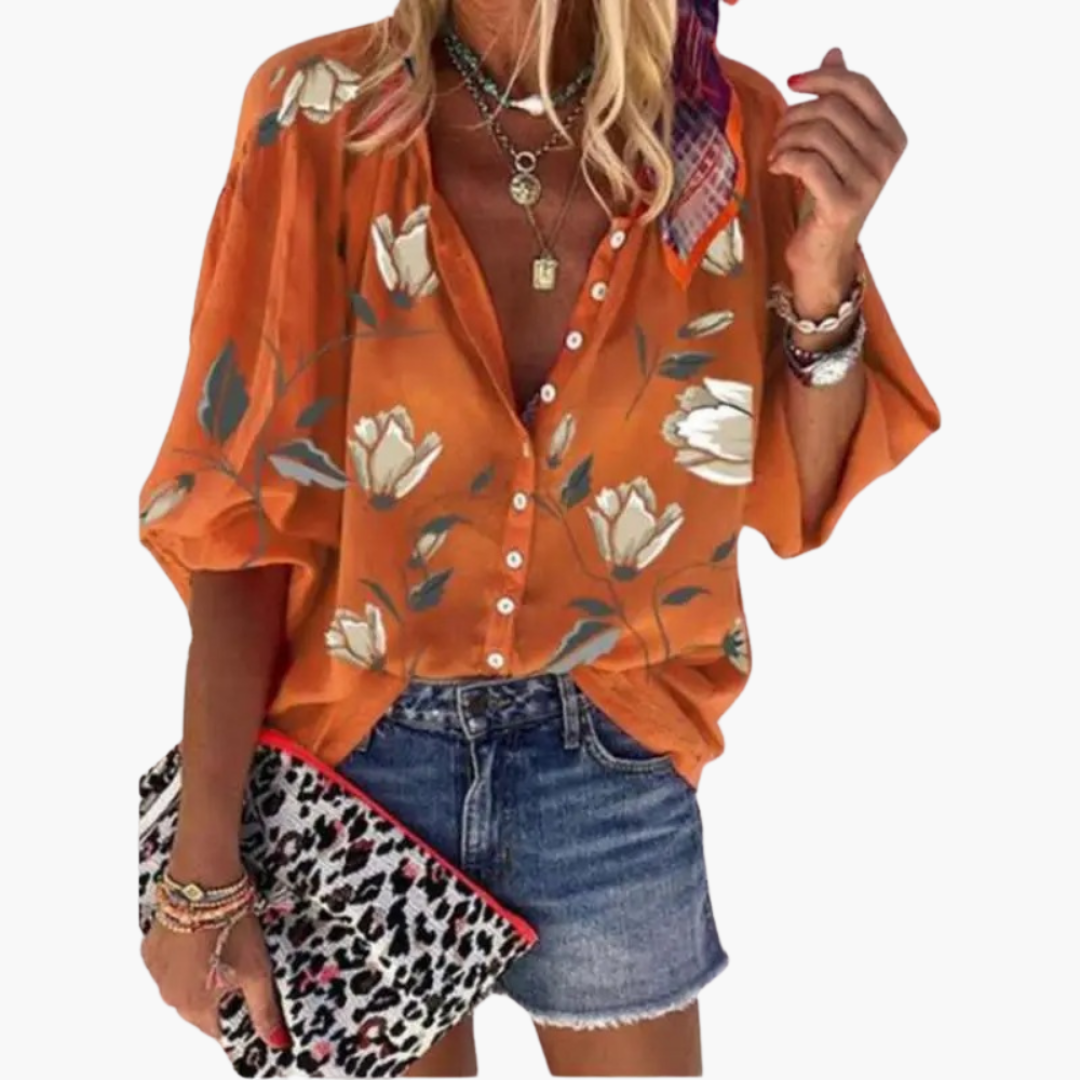 Floral Summer Blouse - for Women with Lightweight Design