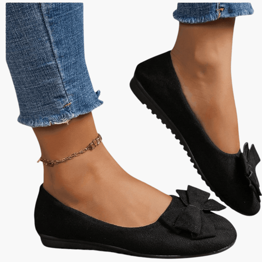 Bow Loafers – Women's Comfortable Patent Slip-On Shoes - IsabellaMae