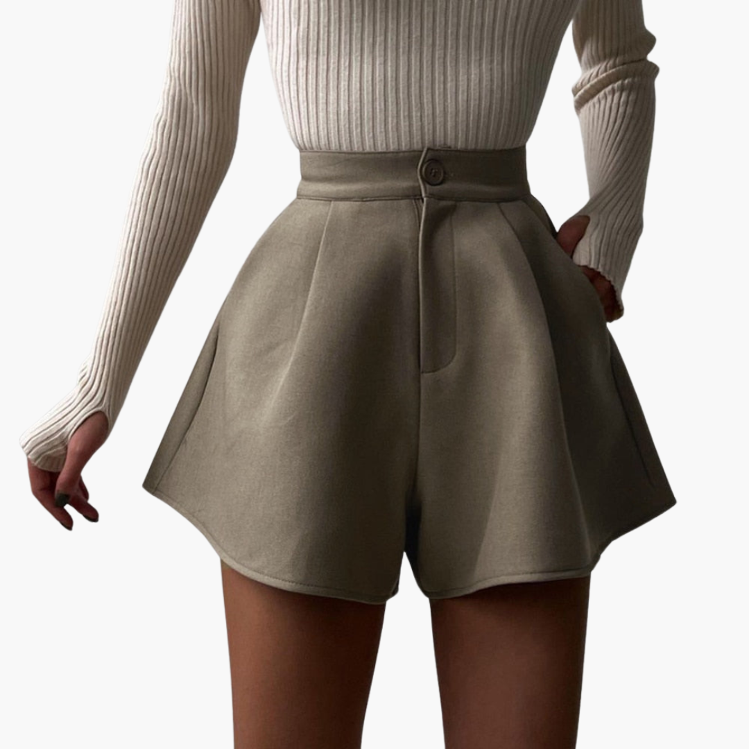 Flared Pleated Shorts - For Women’s Chic Summer Days