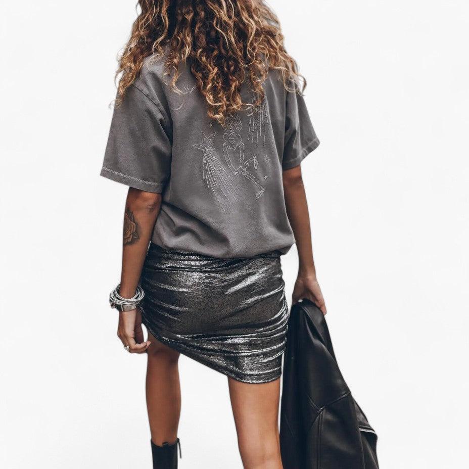 Sparkly Sequin Mini Skirt – Women's Stretch Party Wear