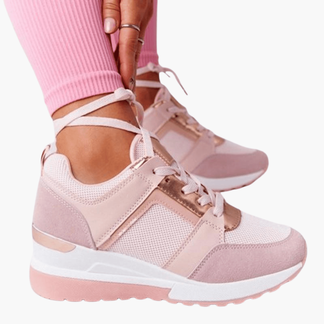 Ladies wedge trainers for women - platform sporty shoe style