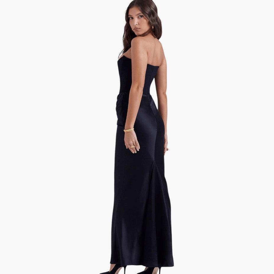 Elegant V-Neck Maxi Dress - Sleeveless Formal for Women
