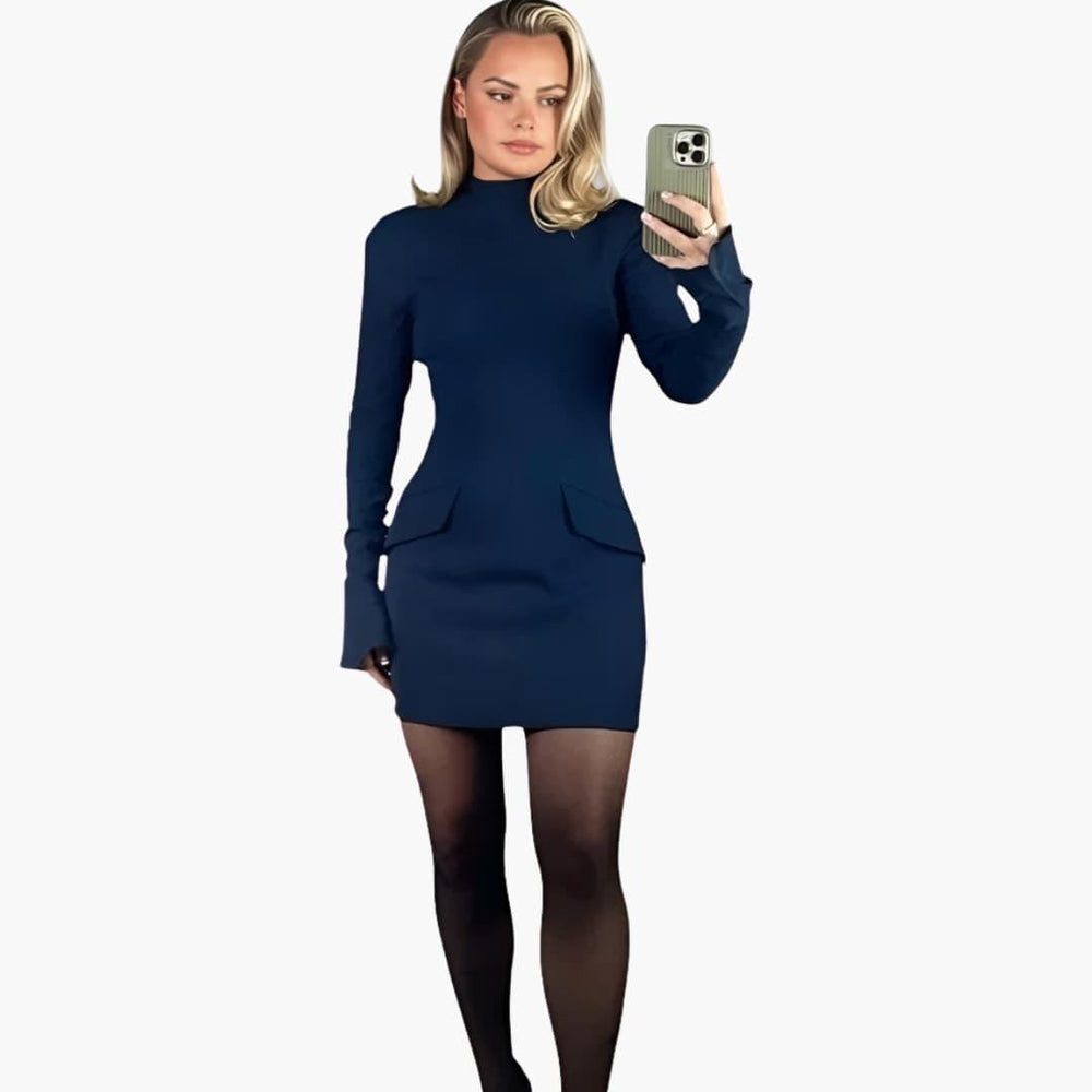 Long Sleeve Bodycon Mini Dress - Fitted Style for Women
