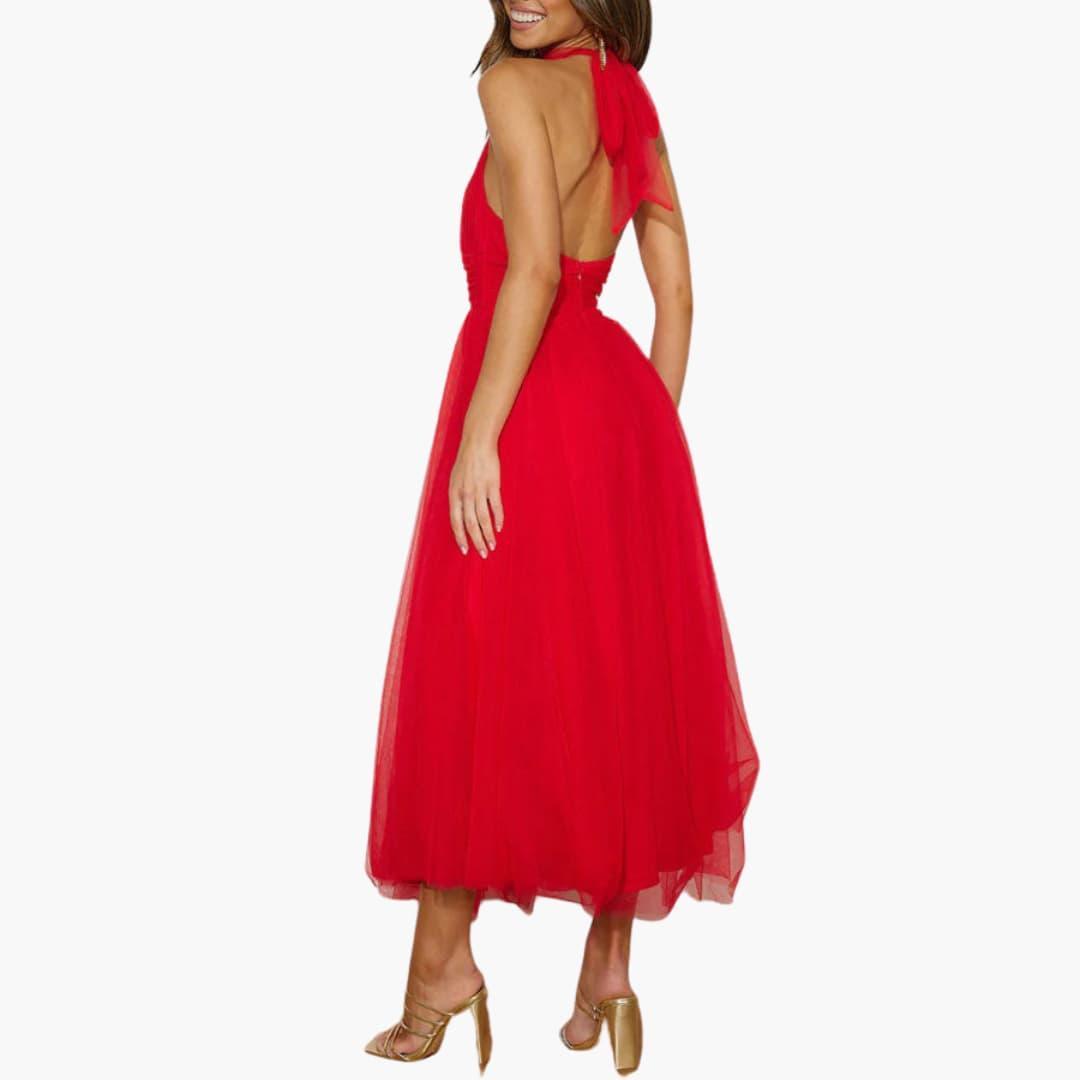 Elegant Maxi Dress - Flowy Sleeveless Fit for Women’s Events
