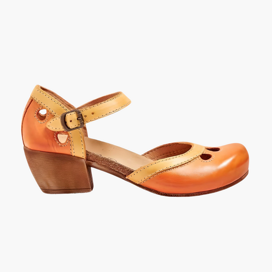 Women’s closed-toe summer sandals with ankle strap and cut-outs