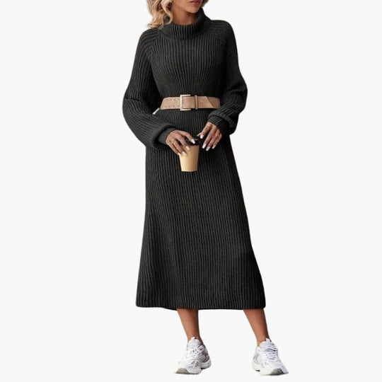 Flattering Fit Midi Dress - Comfortable & Versatile for Women