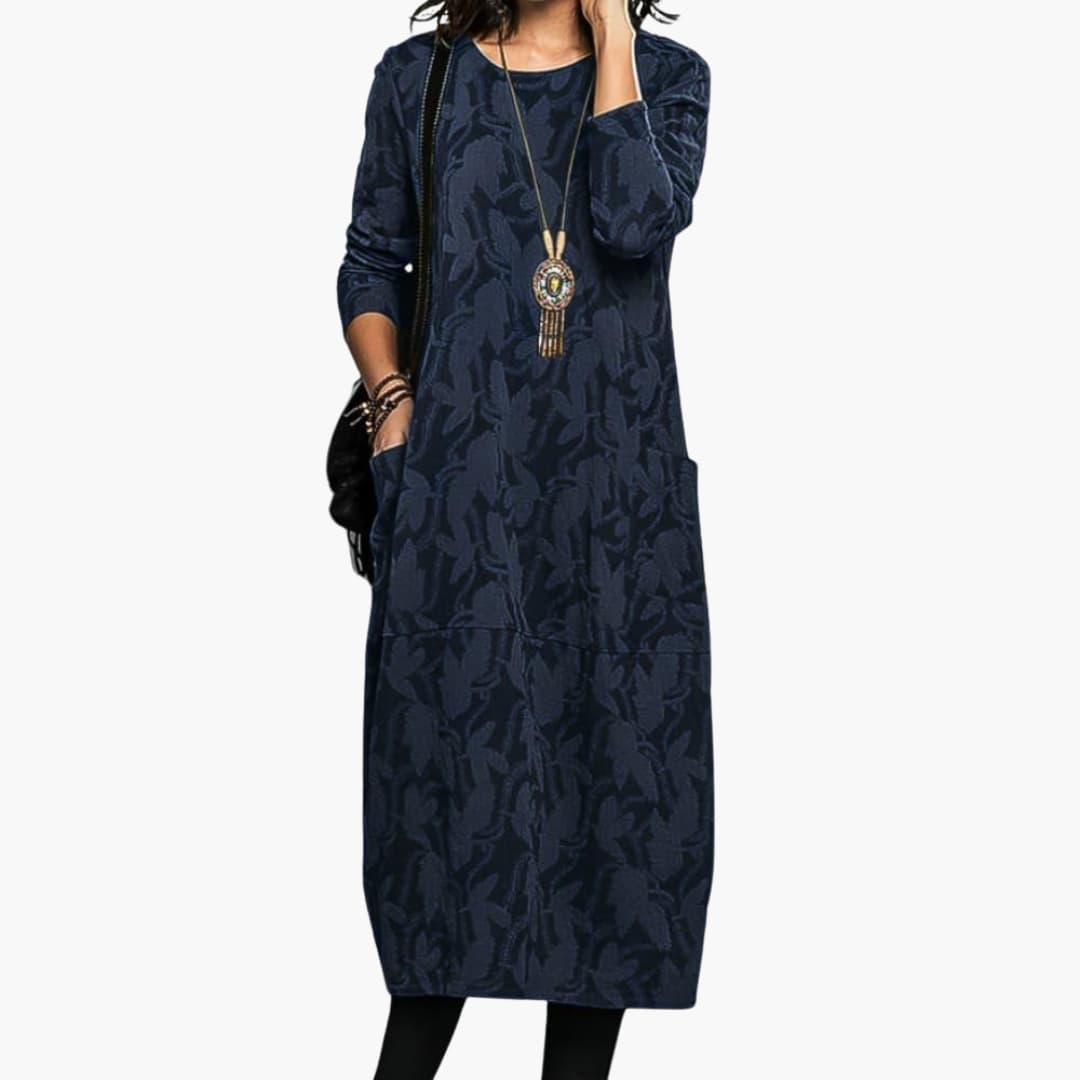 Casual Long Sleeve Winter Dress – Stylish & Warm for Women - IsabellaMae