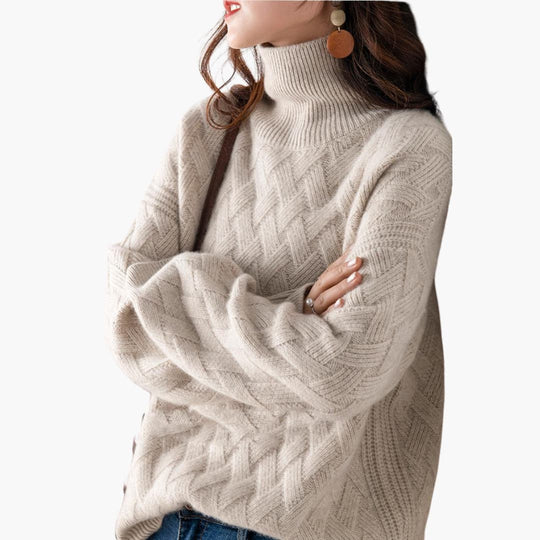 Cozy Oversized Turtleneck Sweater – Chic & Warm for Women