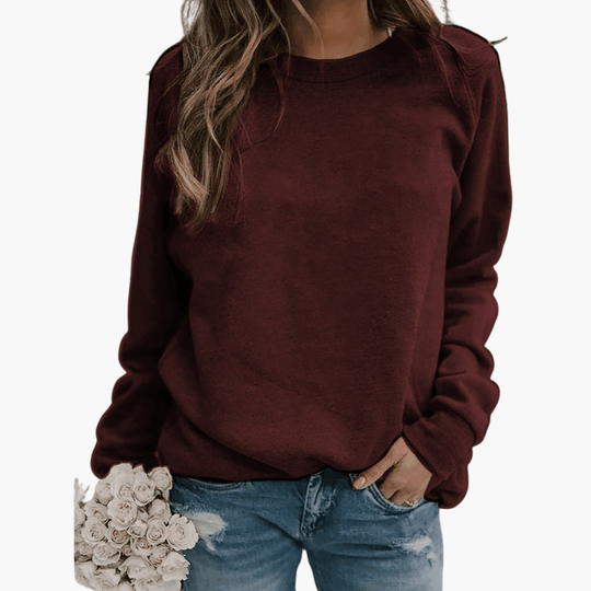 Striped Knit Pullover for Women - Oversized Casual Fit