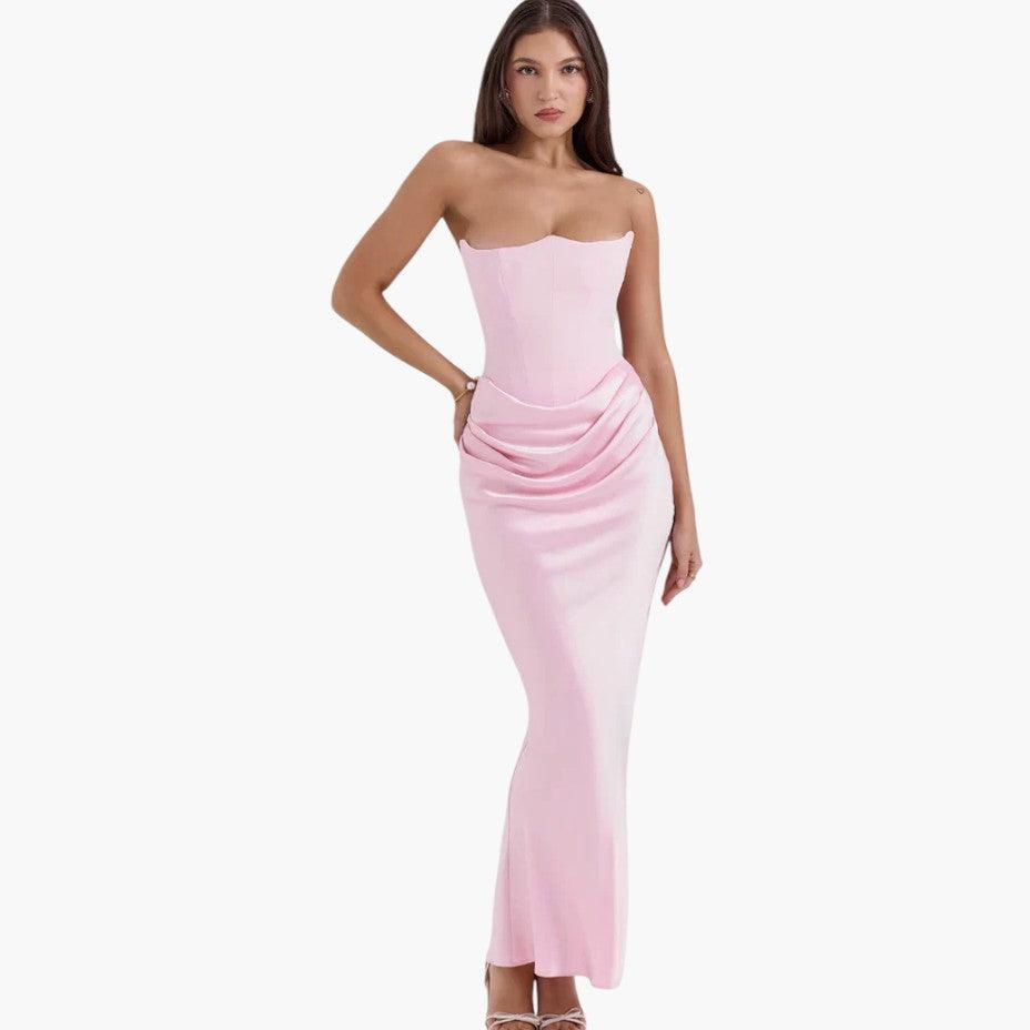 Elegant V-Neck Maxi Dress - Sleeveless Formal for Women