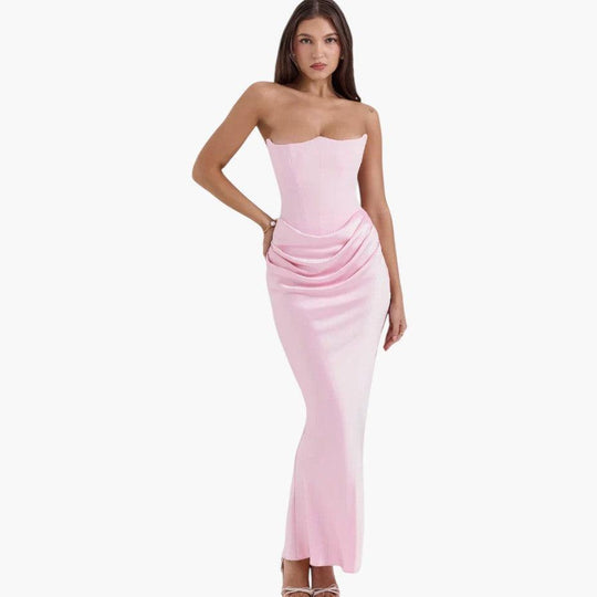 Elegant V-Neck Maxi Dress - Sleeveless Formal for Women