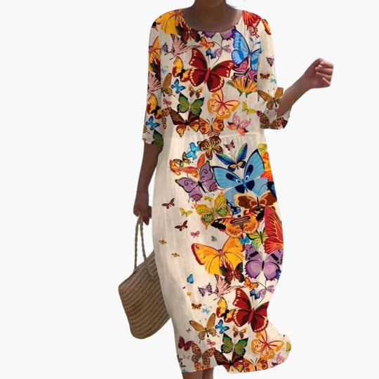Lightweight Printed Summer Dress - Casual Fit for Women