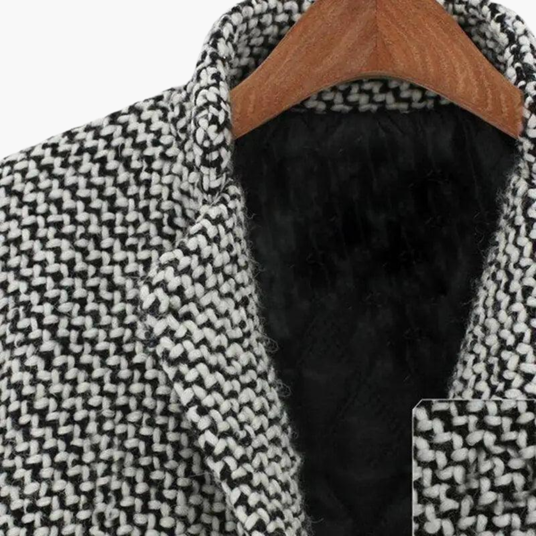 Wool Blend Trench Coat for Women - Tailored Longline Design