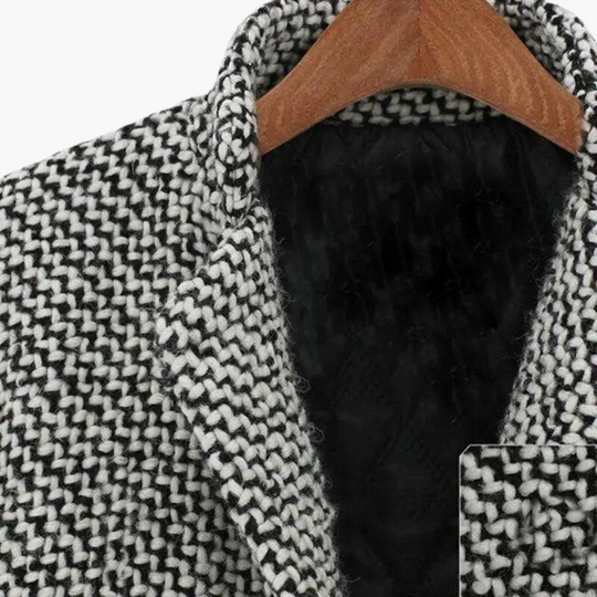 Wool Blend Trench Coat for Women - Tailored Longline Design