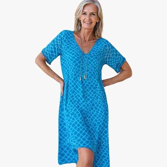 Floral Print Casual Midi Dress - Lightweight for Women