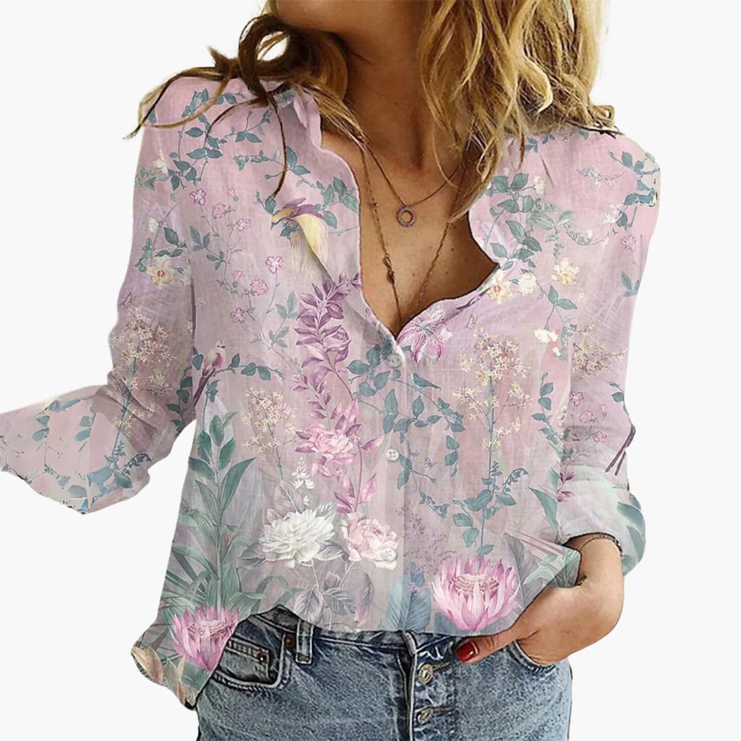 Butterfly Print Blouse - Elegant Style for Women’s Wardrobe