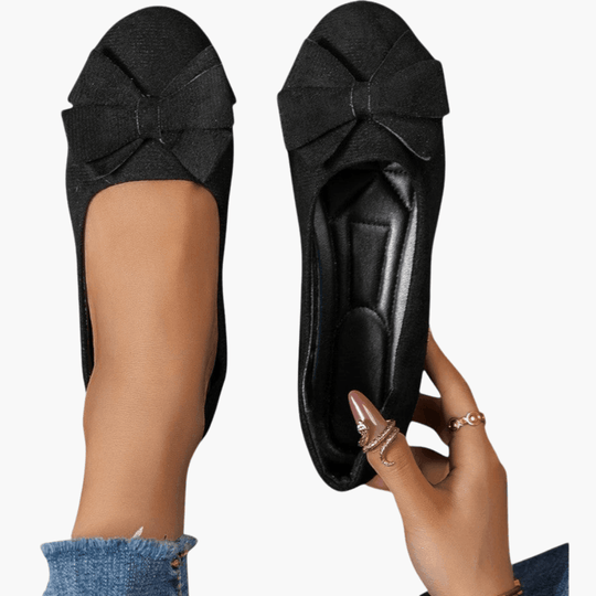 Bow Loafers – Women's Comfortable Patent Slip-On Shoes - IsabellaMae