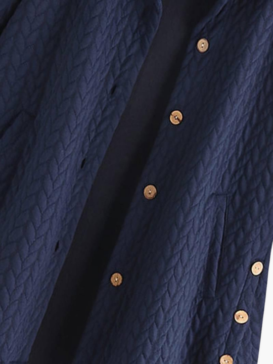 Elegant Hooded Winter Coat for Women - Long & Button-Up