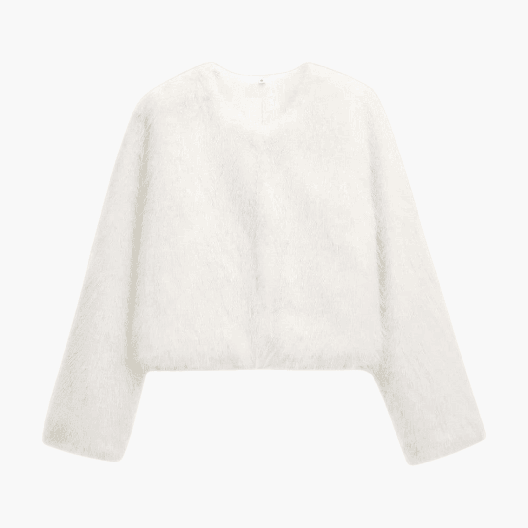 Plush Cropped Faux Fur Jacket – Women's Winter Essential