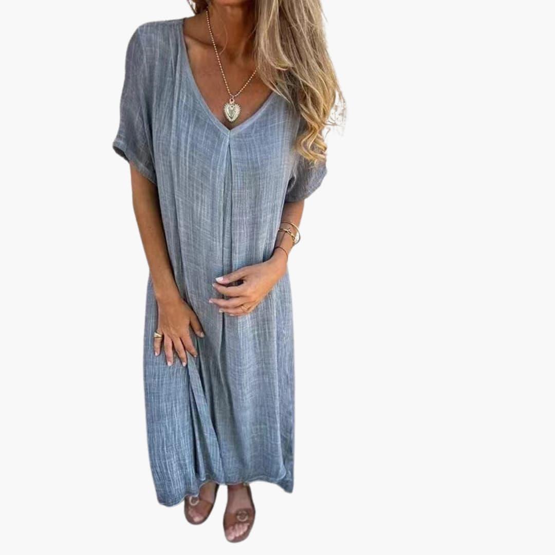 Lightweight Casual Midi Dress - Flowy & Breathable for Women