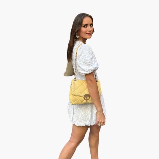 Floral Embroidered Dress for Women - Elegant Puff Sleeve Style