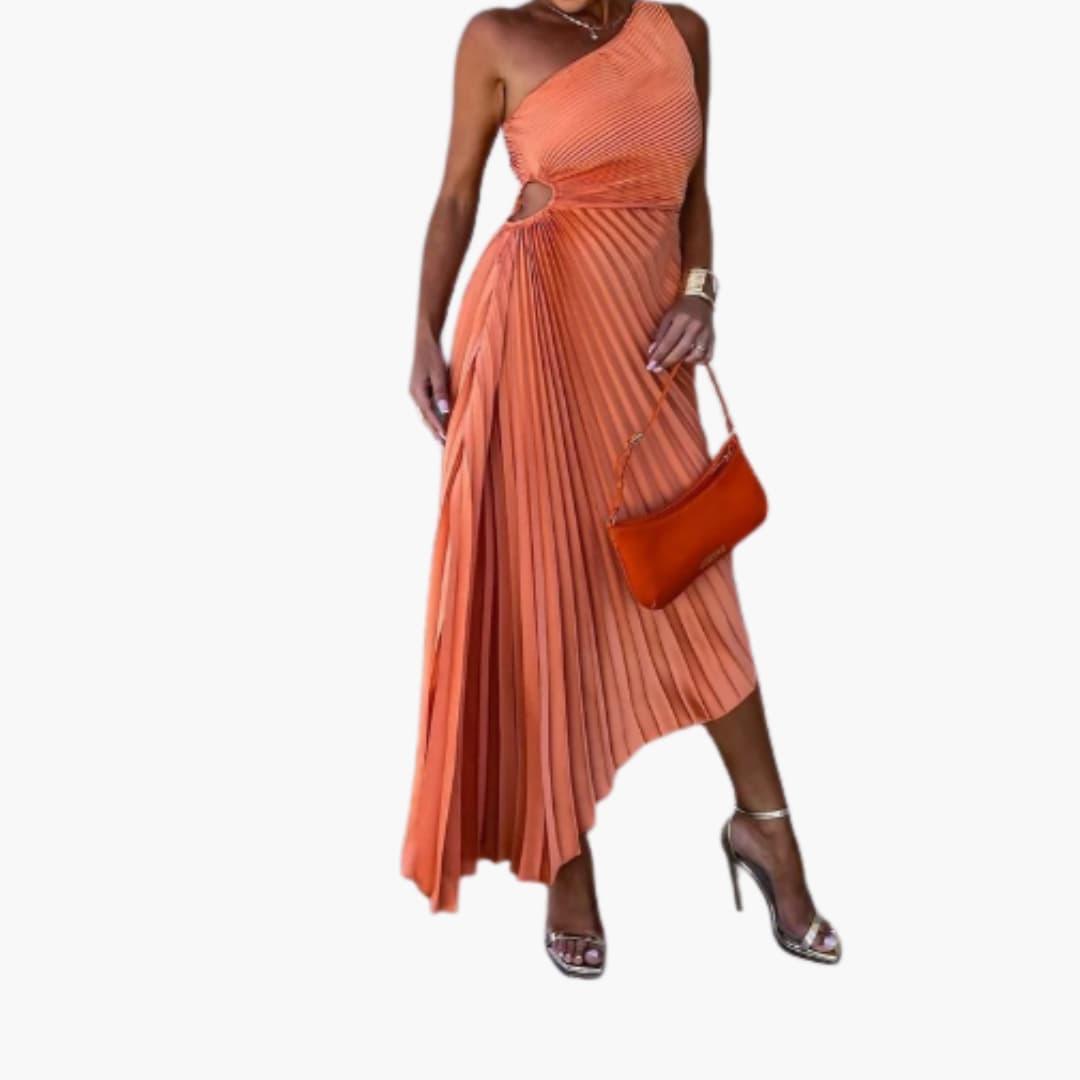 One Shoulder Asymmetrical Cocktail Dress - Elegant for Women