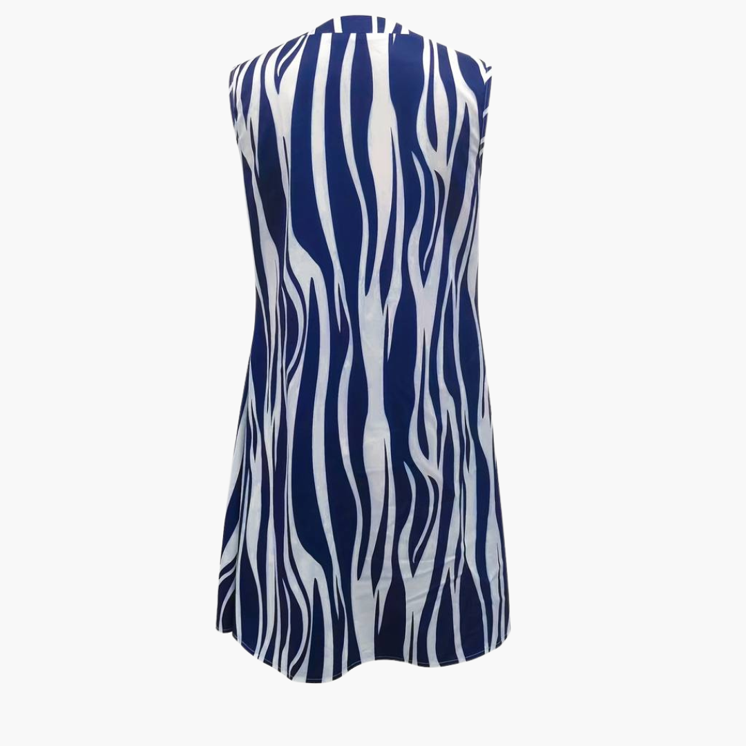 Sleeveless Striped Mini Dress for Women - Casual & Chic Fit