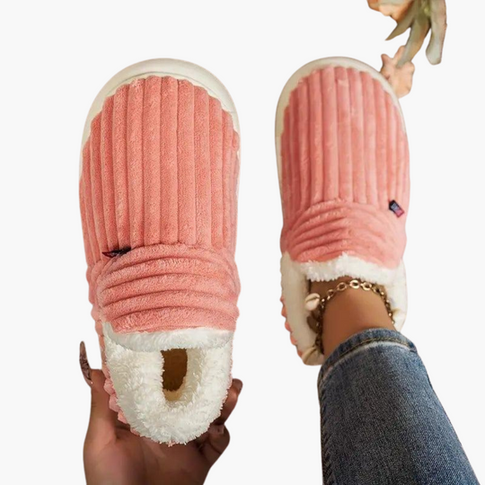 Plush Indoor Slippers for Women - Warm Cosy House Shoes