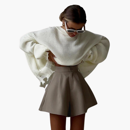 Flared Pleated Shorts - For Women’s Chic Summer Days