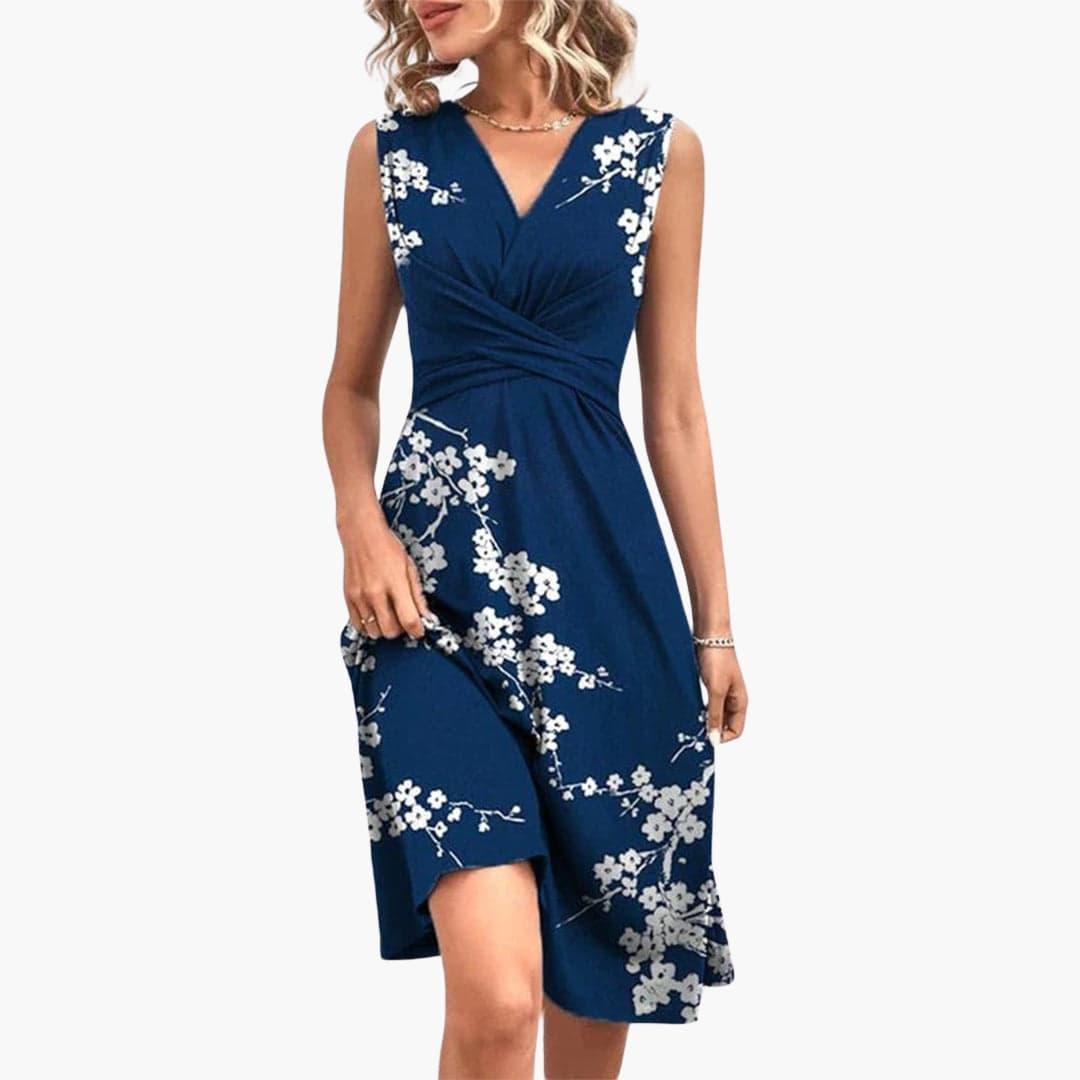 Off Shoulder Smocked Midi Dress - Puff Sleeve for Women