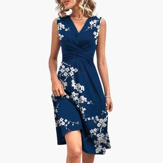 Off Shoulder Smocked Midi Dress - Puff Sleeve for Women