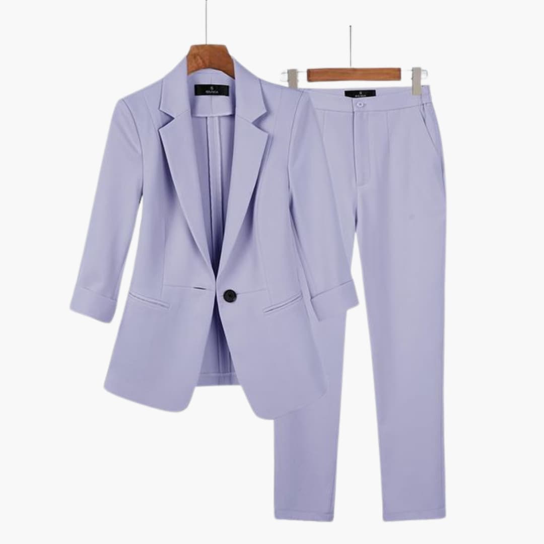 Tailored Blazer & Trouser Set for Women - Elegant Office Look