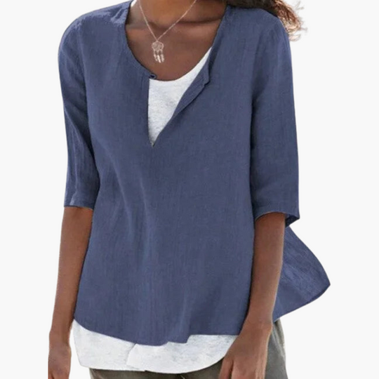 Casual Layered Blouse for Women - Relaxed Summer Style - IsabellaMae