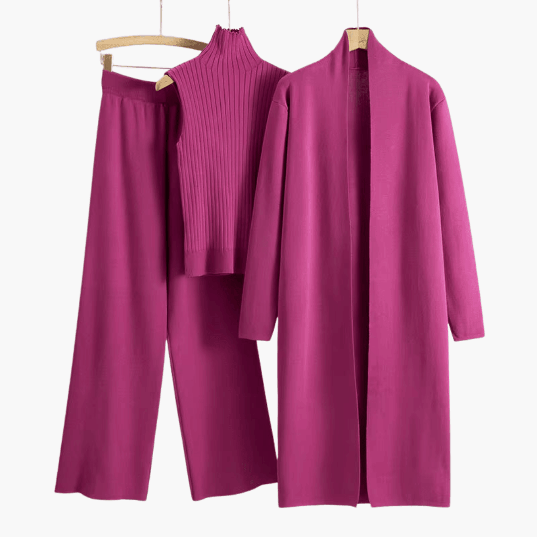 Cozy 3-piece knit set – for women, stylish and comfortable