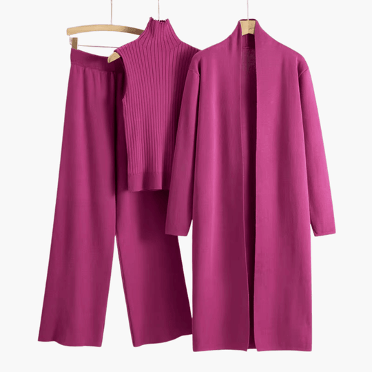Cozy 3-piece knit set – for women, stylish and comfortable