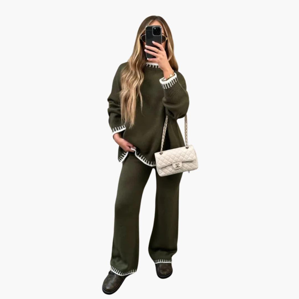 Alyssa | Cozy Knit Two-Piece Lounge - IsabellaMae