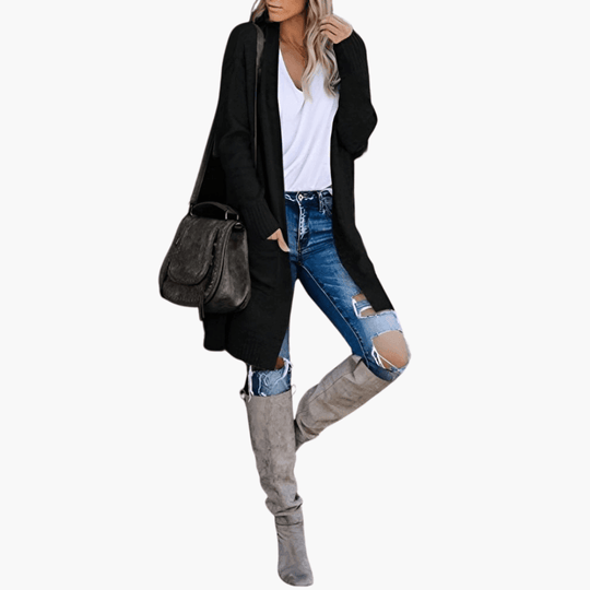 Layering Knit Cardigan – Women's Comfortable Longline Sweater