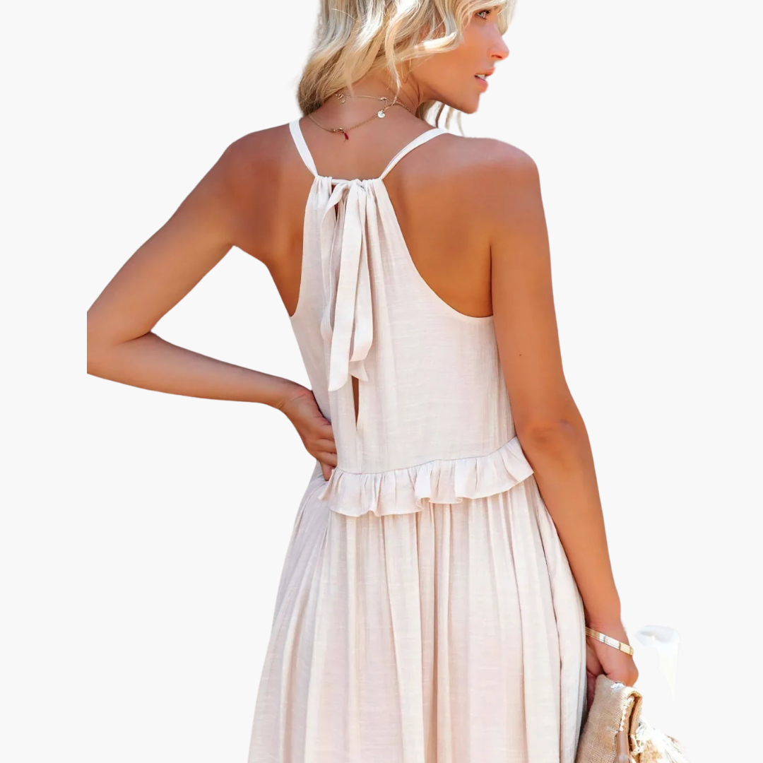 Ruffle Breeze Maxi Dress - Women's Flowy Summer Outfit