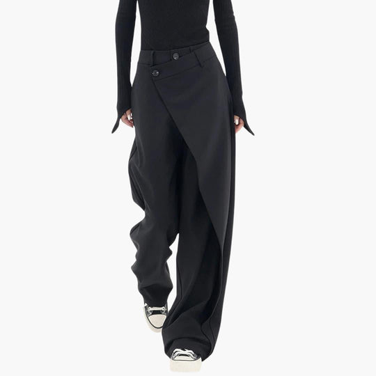 Ladies slim fit trousers for women - structured waist style