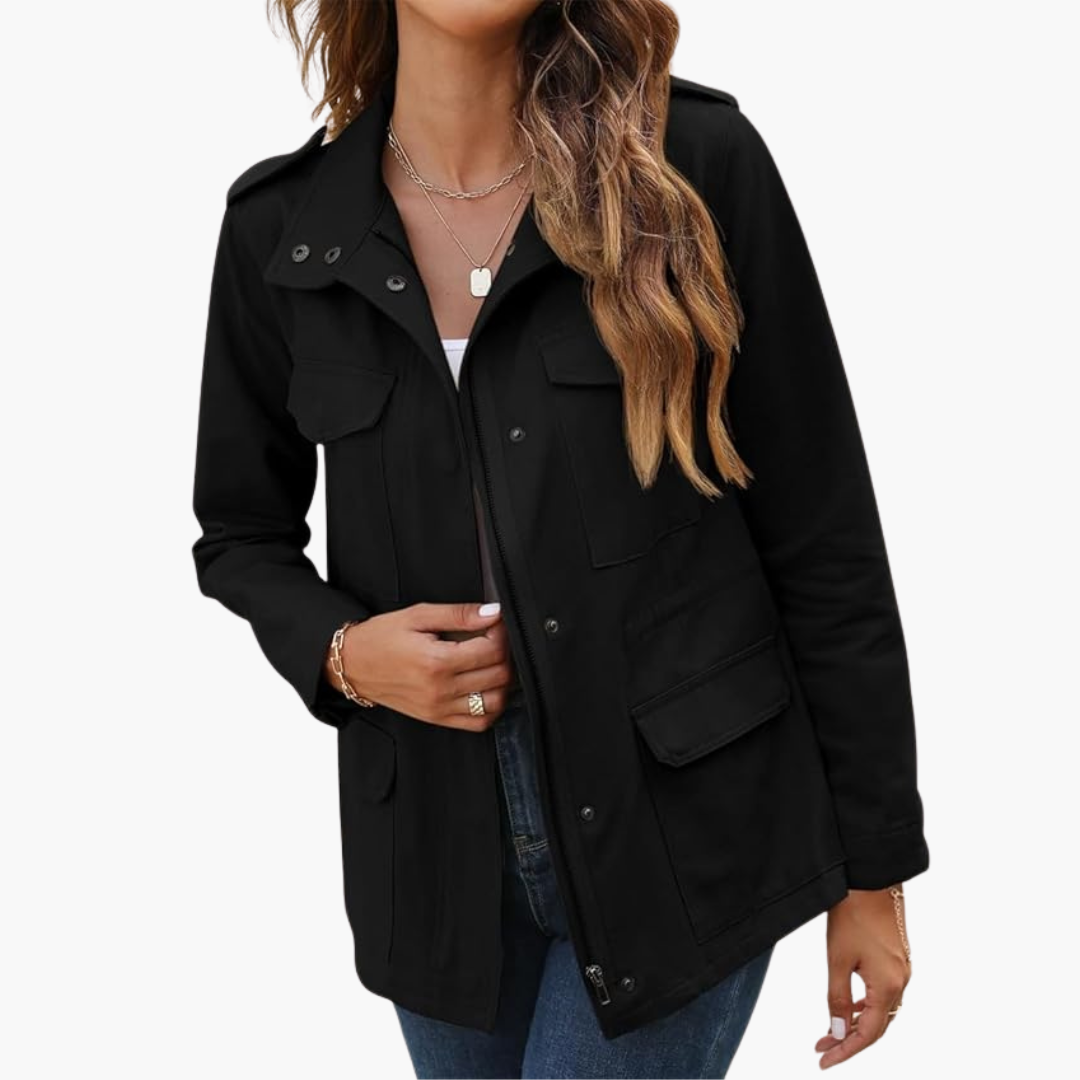 Chic Zip-Up Jacket for Women - Modern Casual Outerwear