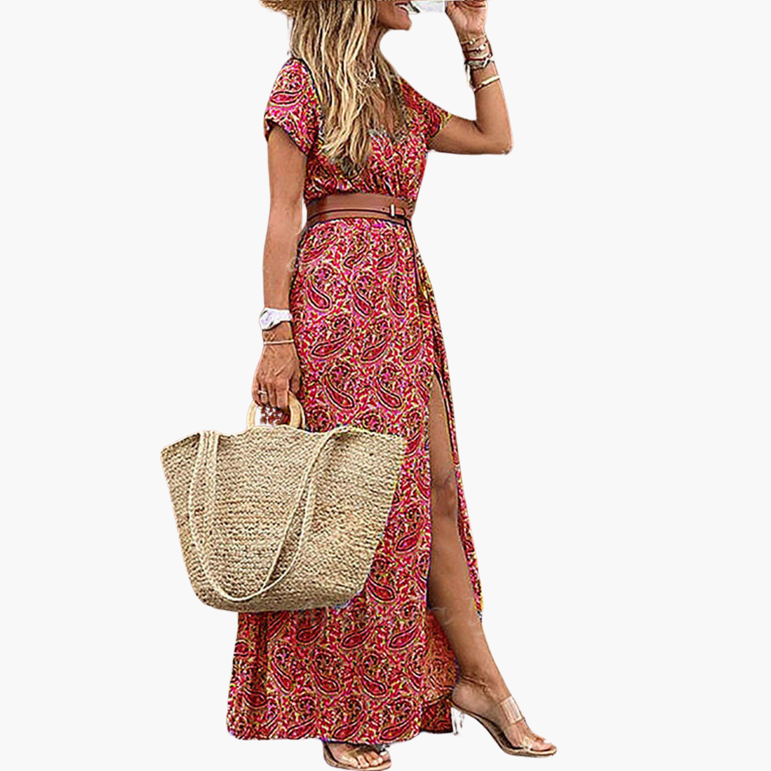 Elegant Boho Maxi Dress - Women's Summer Festival Outfit