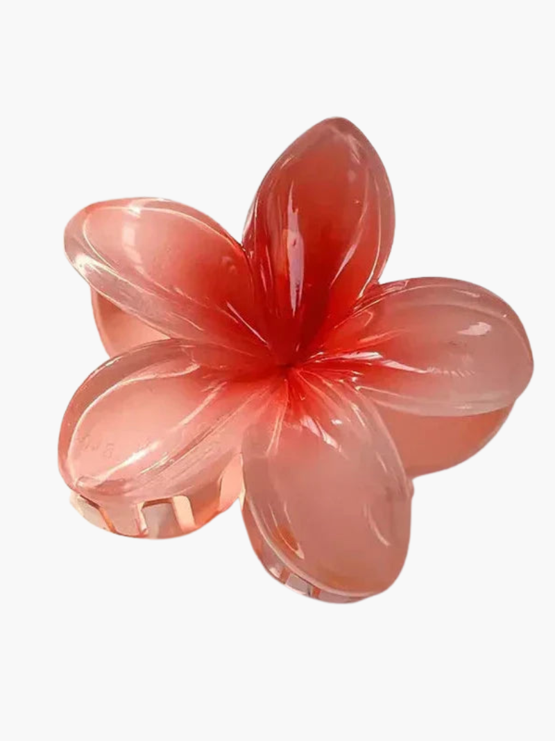 Glossy Hair Claw Clip for Women - Elegant Floral Accessory