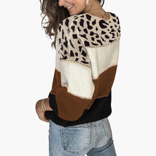 Leopard Knit Jumper - Bold Statement Animal Print for Women