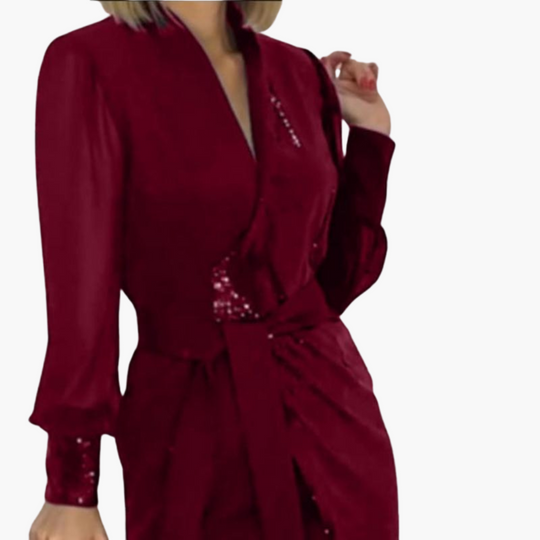 Elegant Long Sleeve Formal Dress – Women's Special Occasion